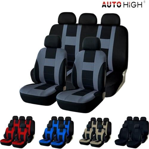 Car Seat Covers 9pcs Full Set Automobile for Sedan Interior Decoration Internal Details Protectors