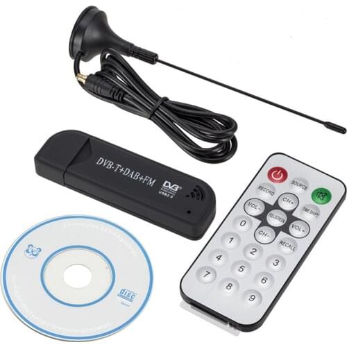 Digital TV Stick USB 2.0 DVB-T DAB FM Antenna Receiver Mini SDR Video Dongle for Household Television Playing Decoration
