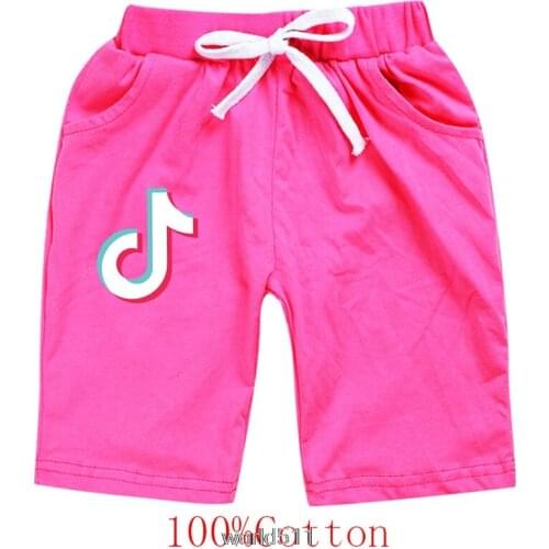 Kids toddler Boy Tik Tok Printing short Girls childrens summer clothes Casual Sport Baby Short Teen Pants 8 years