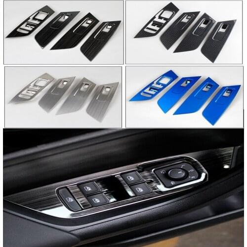 For Skoda Kodiak GT 2017 2018 2019 2020 Window Switch Panel Adjust Cover Trim Stickers stainless steel car styling sticker