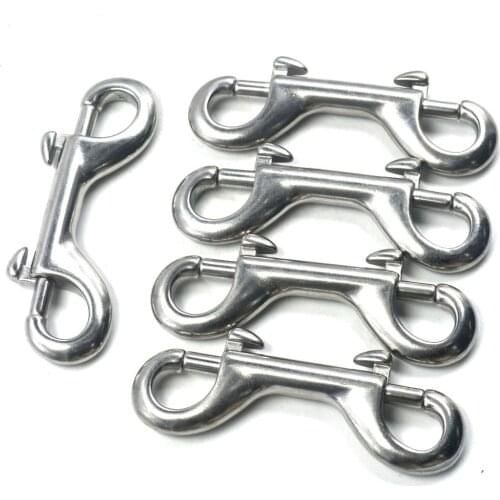 Double Ended Bolt Key Ring Snap Bolt Trigger Chain Clip 90mm 304 Stainless Steel