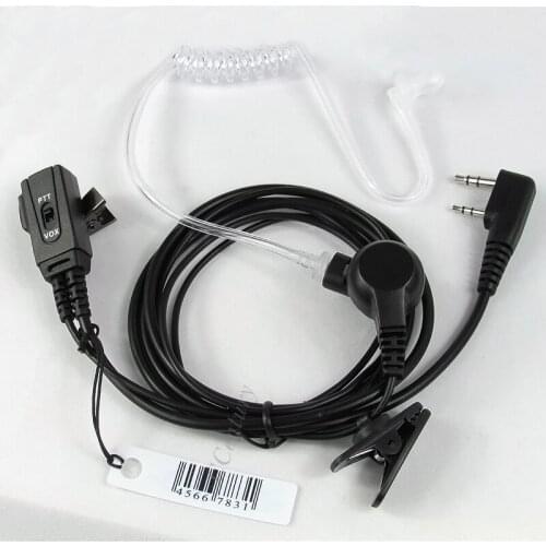 FBI Style Headset Earpiece Air Acoustic Tube VOX PTT for Baofeng Portable CB Radio UV 5R UV-5X BF 888S UV-985 for Kenwood Talkie