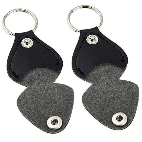 PU Leather Key Chain Guitar Picks Holder Keychain Plectrums Bag Case Supplies QW