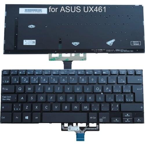 Canadian French backlit keyboard for ASUS ZenBook Flip UX461 UX461U UX461FA UX461UA UN CF Euro laptop keyboards light 262ACB00