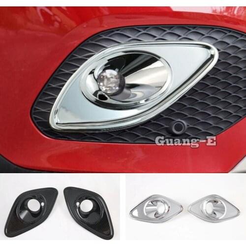 Car Body Cover Front Fog Light Lamp Detector Frame Stick Styling Trim Parts 2pcs For Mercedes Benz GLA 2020 2021