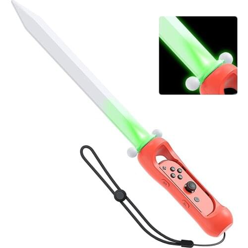 The Legend of Zeldab Skyward Sword LED Sword Grip for Nintendo Switch Joy-Con Controller with Adjustable Elastic Wrist Strap