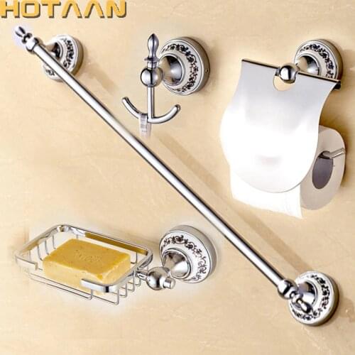 New Free shipping,stainless steel Bathroom Accessories Set,Robe hook,Paper Holder,Towel Bar,bathroom sets, chrome HT-811800-B