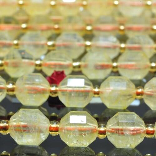 Natural Yellow Citrine Crystal Faceted Double Terminated Point Loose Beads Wholesale Gemstone Semi Precious Stone Jewelry Making