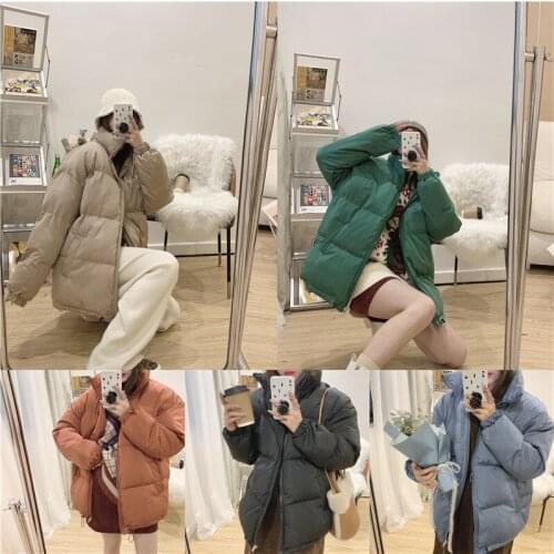 LMQ New Winter Women Warm Padded Casual Thicken Zipper Straight Snow Jackets Parkas Streetwear Outwear Clothing Coat Female