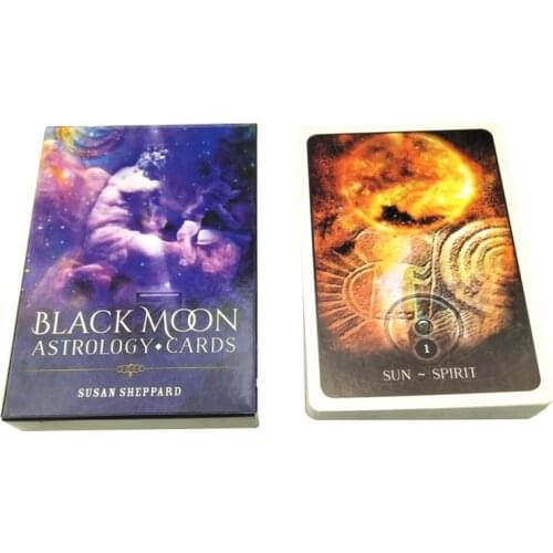 New Black Moon Astrology Oracle Cards Full English 52 Cards Deck Tarot Divination Fate Family Party Board Game