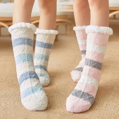 2020 Autumn Winters for Coral Fleece Floor Towel Socks Women Sleep with Velvet Thickening Shoes and Socks Carpet Leg Warmers