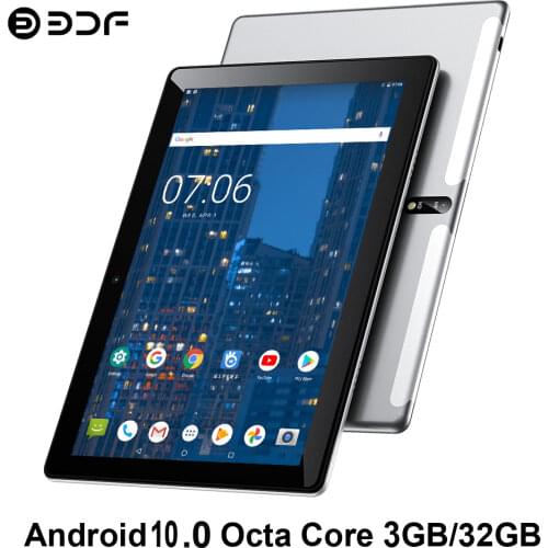 2020 New 10.1 Inch Tablet Pc Octa Core Android 9.0 Google Play SIM 4G LTE Tablets WiFi 2.5D 1280x800 Tempered Glass 10 Inch Tab