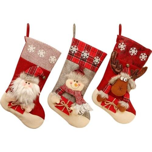 Christmas Socks Gift Bag Christmas Ornaments Large Christmas Socks Gifts Candy Socks Ornaments