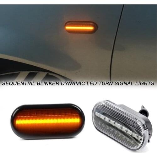 LED Dynamic Side Marker Turn Signal Lights For VW Up Multivan Transporter T5 Vento Sharan Polo Passat Lupo Golf 3 4 Caddy Beetle