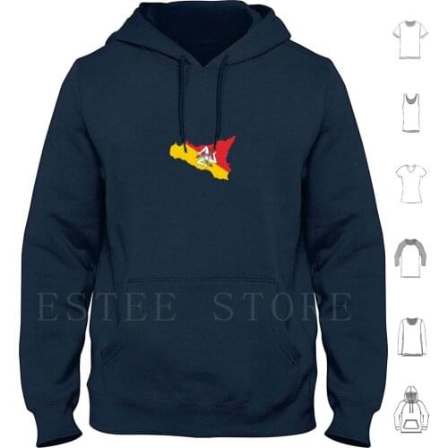 Sicily Sicilia Hoodies Long Sleeve Emblem Heraldry Italian Godfather South Isle Sicilian Don Vito Italy Triskelion