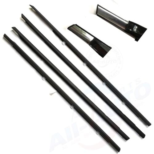 4pcs Front Rear Left Right Chrome Outside Window Moulding Weatherstrip Fit For Accord 2008-2012