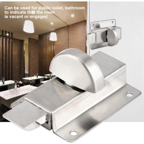 WC Toilet Indicator Door Lock Bathroom Toilet Privacy Bolt Door Lock with Indicator and Screw Fittings For Home