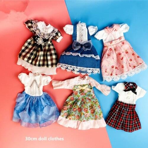1/6 Baby Clothes 30cm Doll Clothes Accessories BJD Change Makeup Dolls Dress Up Skirt Suit Girl DIY Game House Dress Up Toy