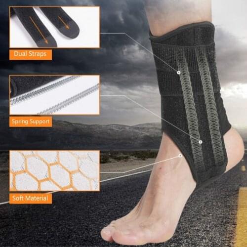 1pcs Orthosis Ankle Brace Support Sports Adjustable Ankle Strap Guard Foot Stabilizer Ankle Socks Protector with Spring Support