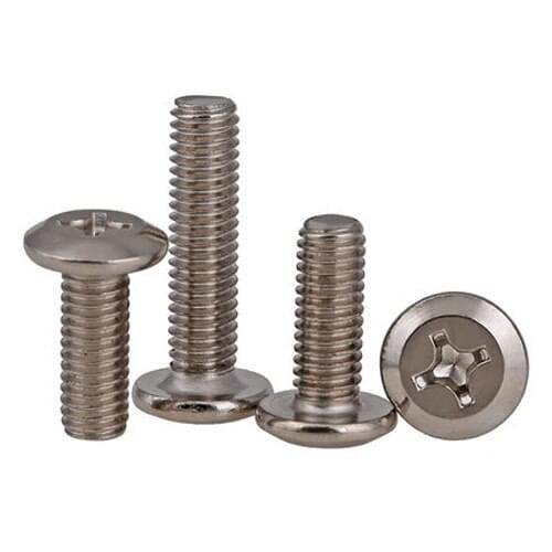 10pcs M6 Inclined head Falling edge Phillips screw Hardware Baby cot Accessory bolt Furniture screws Nickel plating 12mm-55mm L