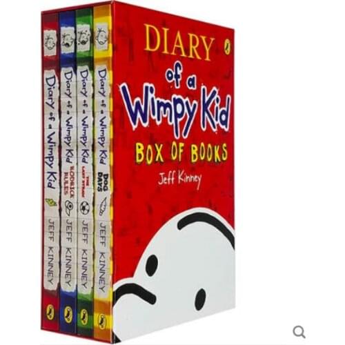 9-12 year 4 book/set Diary of a Wimpy Kid Childrens English picture books stories chapters books Childrens English comic books