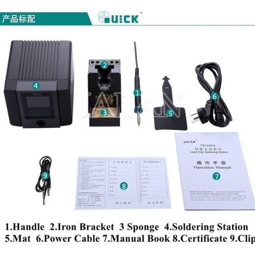 QUICK TS1200A Lead-free Soldering Station 120W Anti-static Welding Repair Tool In 8 Seconds Electric Soldering Iron Fast Heating