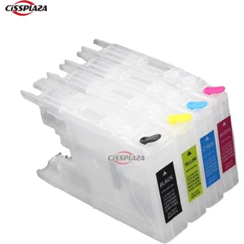 CISSPLAZA LC79 LC12 LC17 LC400 LC71 LC77 refillable ink cartridge compatible for MFCJ280W MFC J425W MFC J430W MFC J435W