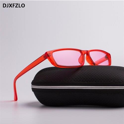 DJXFZLO 2018 New trendy sunglasses concave shape glasses retro small square sunglasses men brand design ladies sunglasses UV400