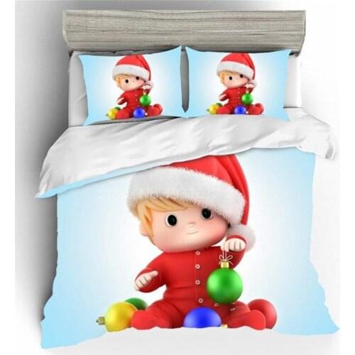 Christmas Gift Bedding Set Deer Forest Print Microfiber Duvet Cover Set Twin Full Queen King Size Animals Bed Linen Set 3pcs