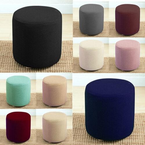 Round Ottoman Slipcover Footstool Footrest Seat Cover Footstool Covers Home Supplies