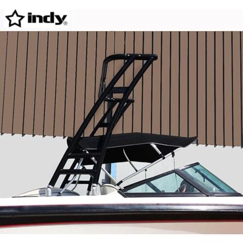 Indy Max forward facing boat wakeboard tower black coated fits ocean environment boat tower