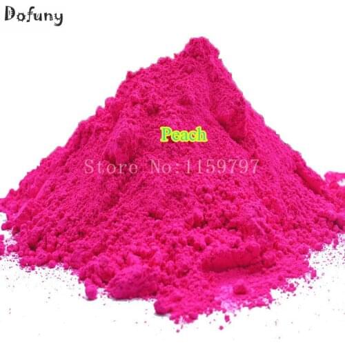 NEON Peach Color Shiny Fluorescent Phosphor Powder,Decoration Pigment Material for Nail Polish&Painting&Printing