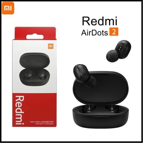 Original Redmi Airdots 2 Redmi Airdots S TWS Wireless Bluetooth Xiaomi Earphones Mic Handsfree Earbuds AI Contro Stereo Earphone