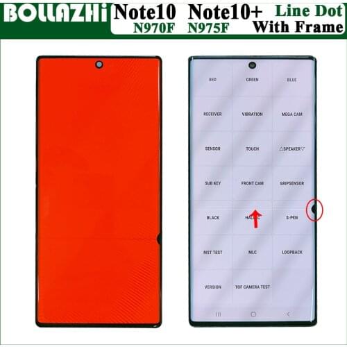 Original Line Point LCD For Samsung Galaxy Note10 Note10+ Note 10 Plus LCD Display Touch Screen Digitizer Assembly With Defect