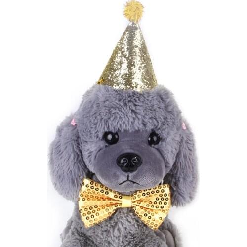 Pet Birthday Party Hat Teddy Dogs Cat Bow Tie Flower Design Cosplay Costume Accessory Headwear Pets Products