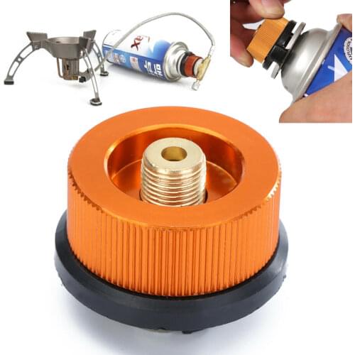 Stove Burner Adaptor Split Type Furnace Converter Connector Auto-off Gas Cartridge Tank Cylinder Adapter for Outdoor Camping