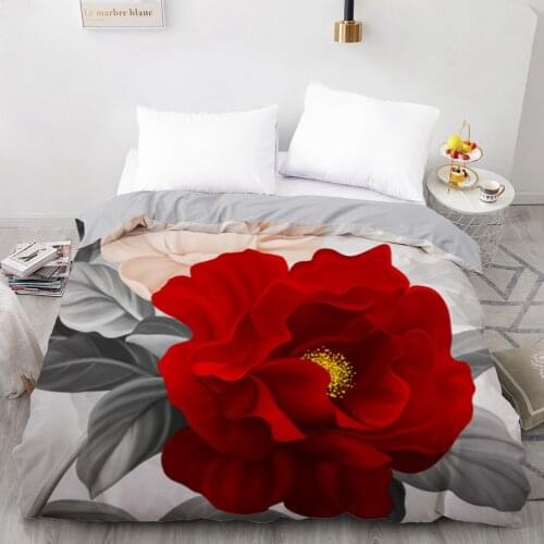 3D Duvet Cover Custom 240x220 200x220 Comforter/Quilt/Blanket case Adult Queen King Bedding For Wedding Floral Microfiber