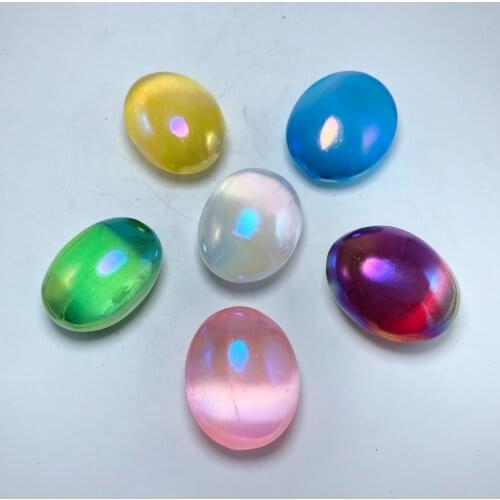 Natural selenite colourful Gypsum Skyscraper Castle Towers Gypsum Crystal egg