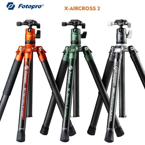 Fotopro X-Aircross 1 2 Tripod with Ball Head Professional Lightweight Travel Carbon fiber Camera Tripod Stand for DSLR Camera