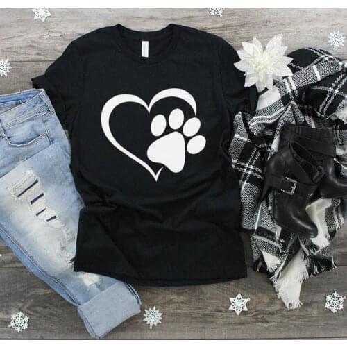 Dog Mom Mama Mother graphic T-shirt 100% Cotton Plus size Cute funny design Round O-neck Top Tees Tshirt for Ladies goth