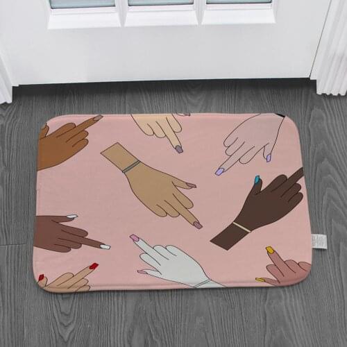 Modern Flannel Floor Mat Wonderful Design Printed Carpet Non-slip Floor Mat Kitchen Living Room Outdoor Carpet Animal Door Mat