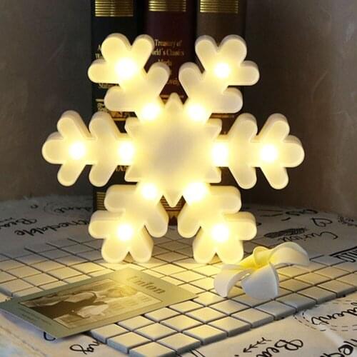 Snowflake Led Lamp Glow in Dark Night Light Luminous 3D Nightlight for Children Room Party Wedding Christmas Holiday Home Decor