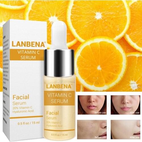 Pure Vitamin C Hyaluronic Acid Face Serum Anti Aging Firming Lifting Whitening Essential Moisturizing Essence Skin Face Care