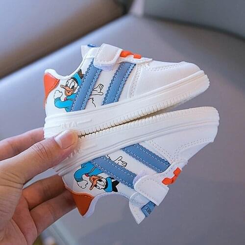 Cartoon Disney cute baby casual shoes hook buckle spring and autumn childrens shoes Donald Duck female toddler first step shoes