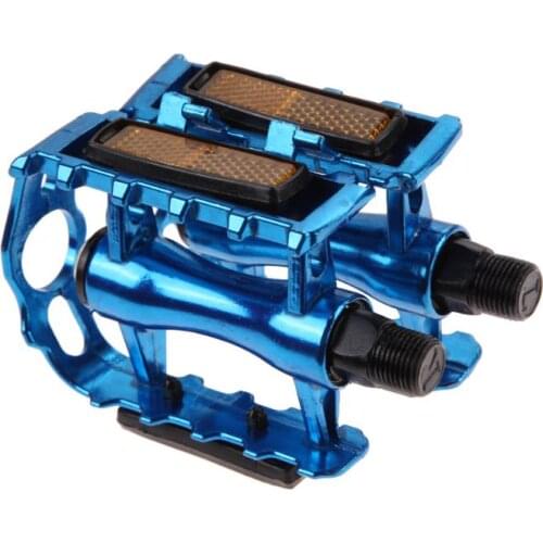4colors 1Pair Ultralight Bike Bicycle Pedals MTB Bike Part Pedal Cycling Aluminum Alloy Ultra-Light Hollow Flat Cage Pedals