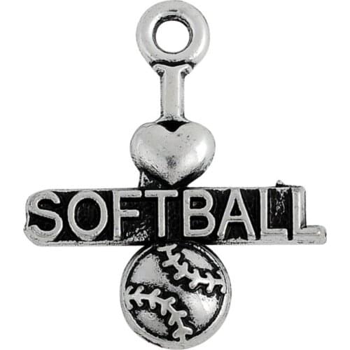 I love softball charm pendant high quality