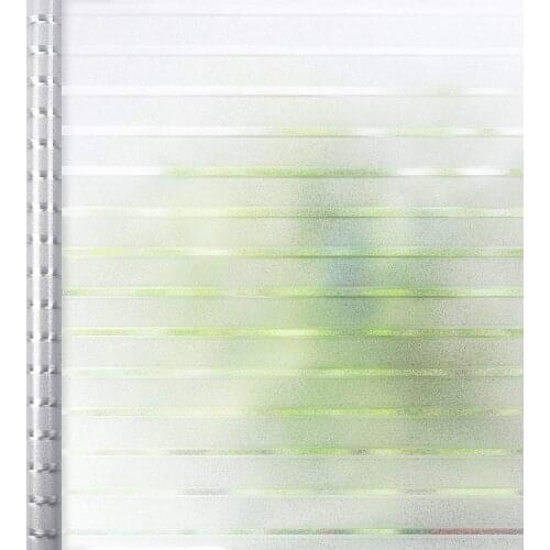 Louver window 200CM White Stripe Privacy Frosted Window Film Frosted Glass Film No Glue Tint Window Sticker Window Cling