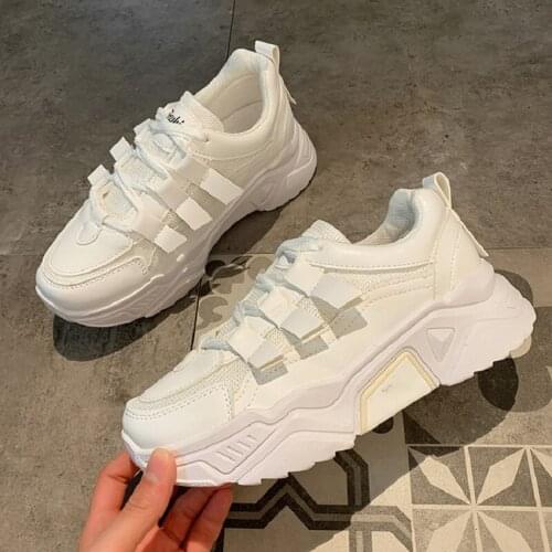 Womens casual shoes 2020 spring and autumn new mesh breathable thick bottom fashion trend sneakers