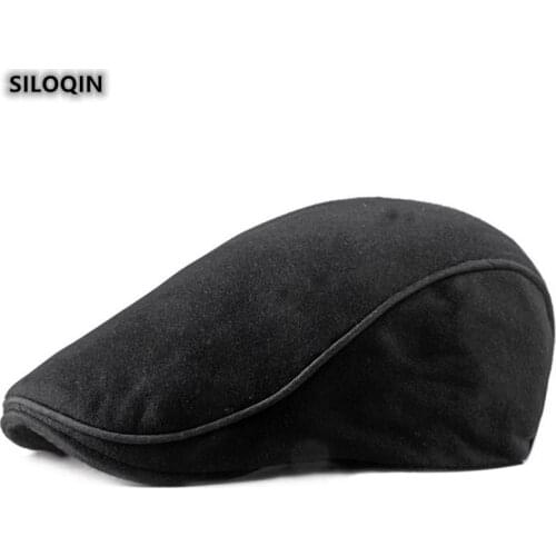 SILOQIN Beret For Women Autumn Fashion Cotton Berets For Men Adjustable Size Simple Trend Leisure Tongue Caps Unisex Brand Hats