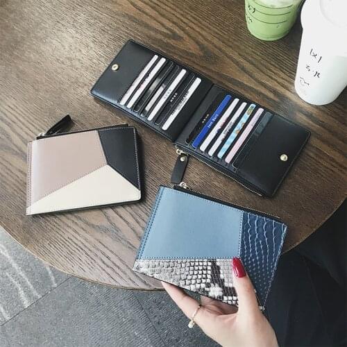 WOONAM Women Fashion Wallet Top Hide Genuine Calf Leather Alligator Pattern Credit Card Holder Zippy Wallet WB833